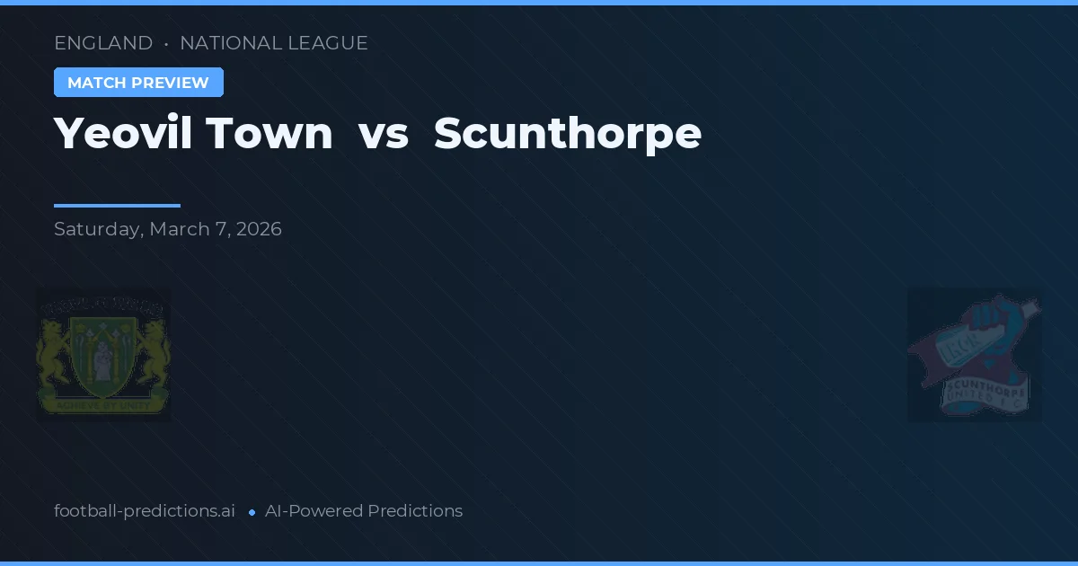 Yeovil Town vs Scunthorpe — matchtips och förhandstitt