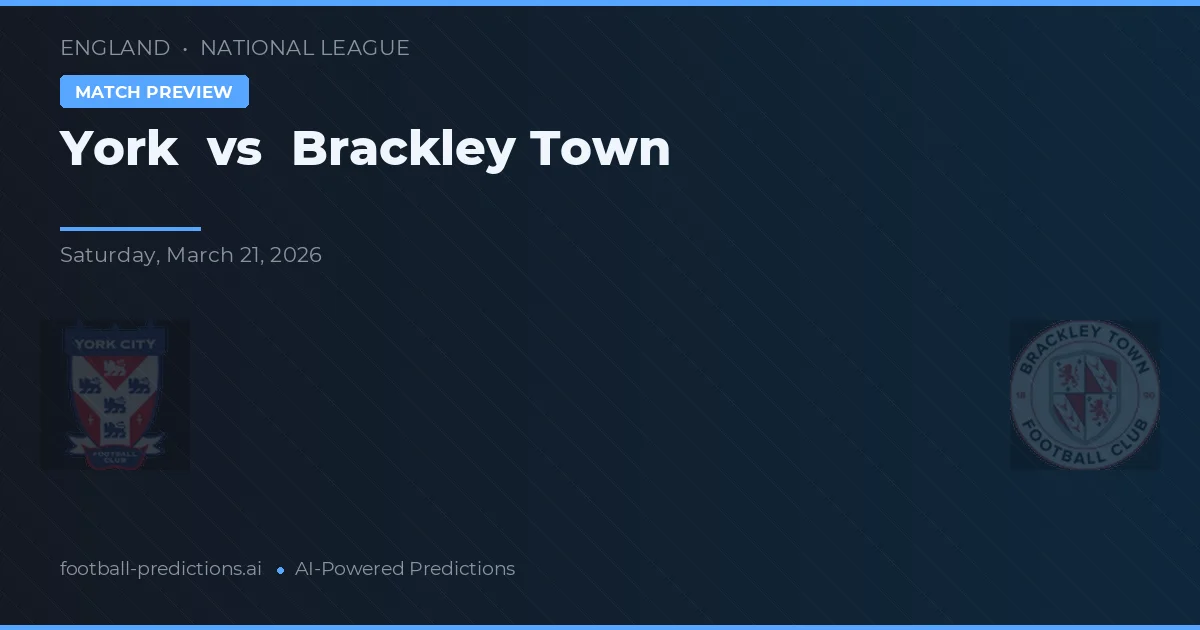 York vs Brackley Town — matchtips och förhandstitt