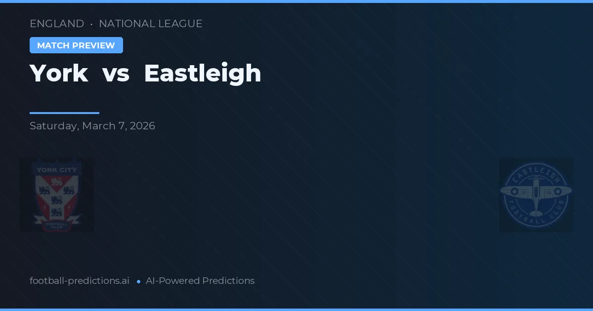 York vs Eastleigh — matchtips och förhandstitt
