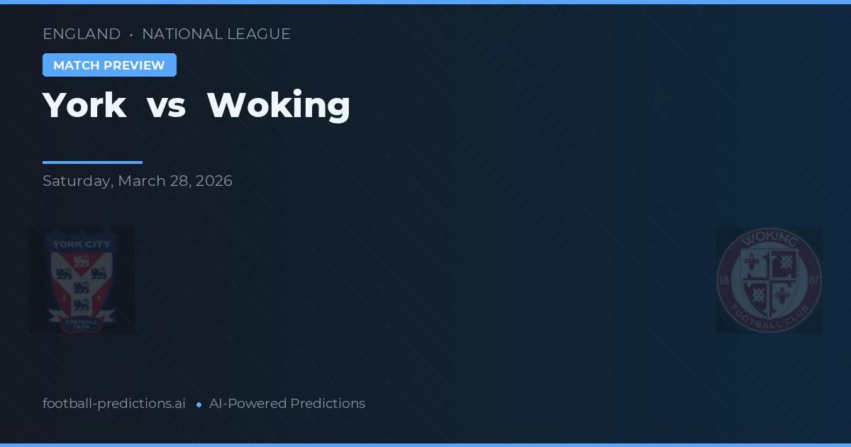 York vs Woking — matchtips och förhandstitt