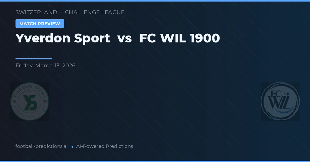 Yverdon Sport vs FC Wil 1900 — matchtips och förhandstitt