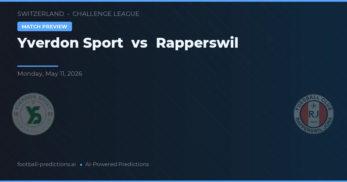 Yverdon Sport vs Rapperswil-Jona — matchtips och förhandstitt