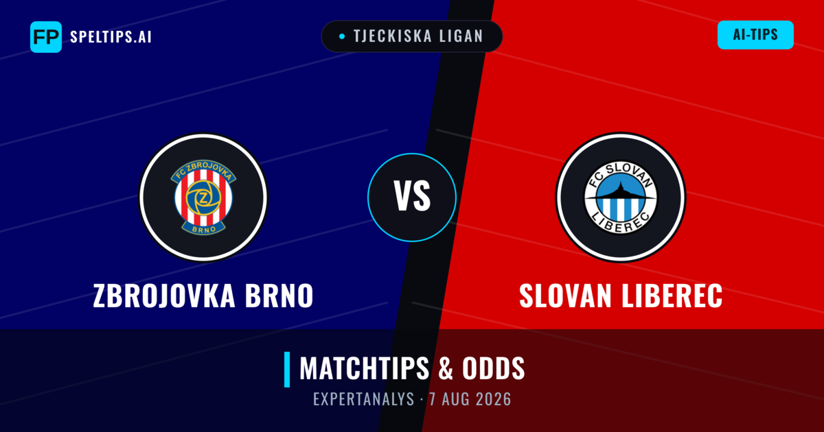 Zbrojovka Brno vs Slovan Liberec — matchtips och förhandstitt