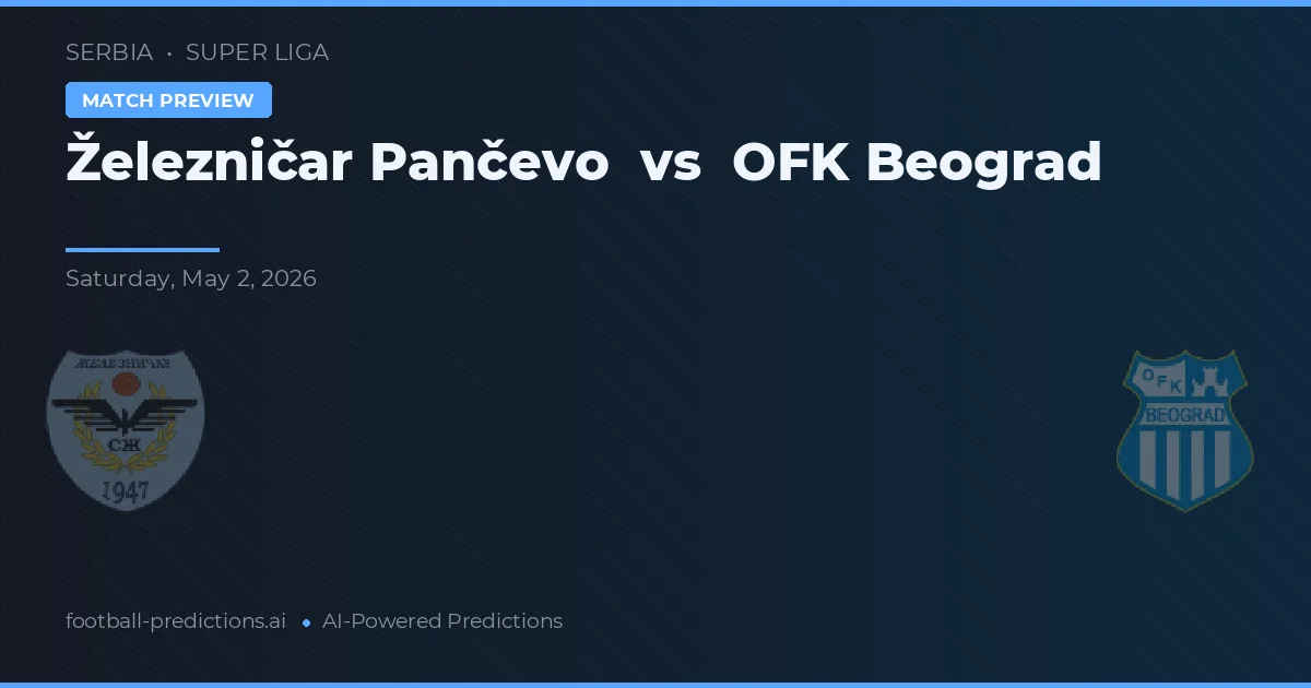 Železničar Pančevo vs OFK Belgrad — matchtips och förhandstitt