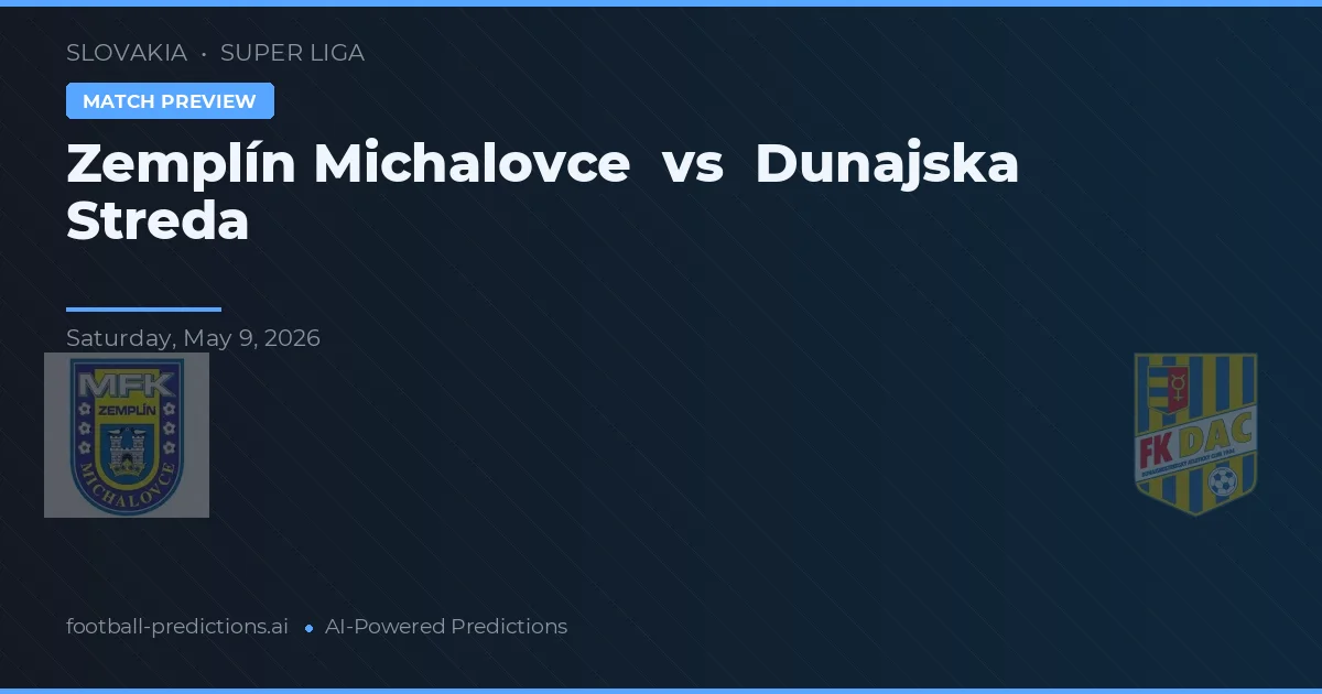 Zemplín Michalovce vs Dunajska Streda — matchtips och förhandstitt