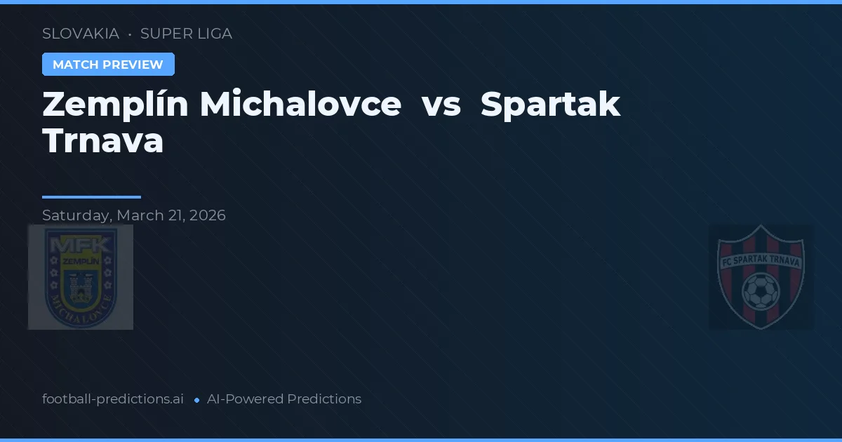Zemplín Michalovce vs Spartak Trnava — matchtips och förhandstitt