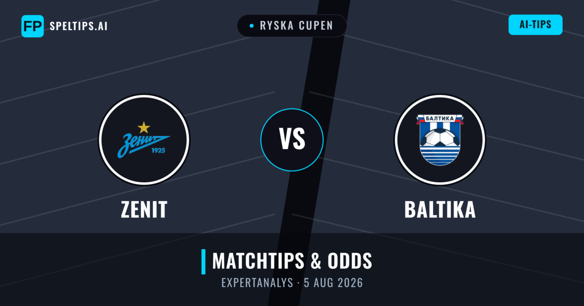 Zenit vs Baltika — matchtips och förhandstitt