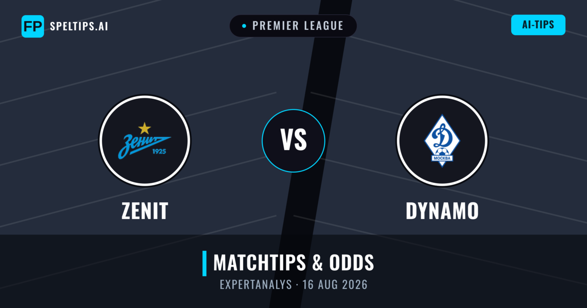 Zenit vs Dynamo — matchtips och förhandstitt