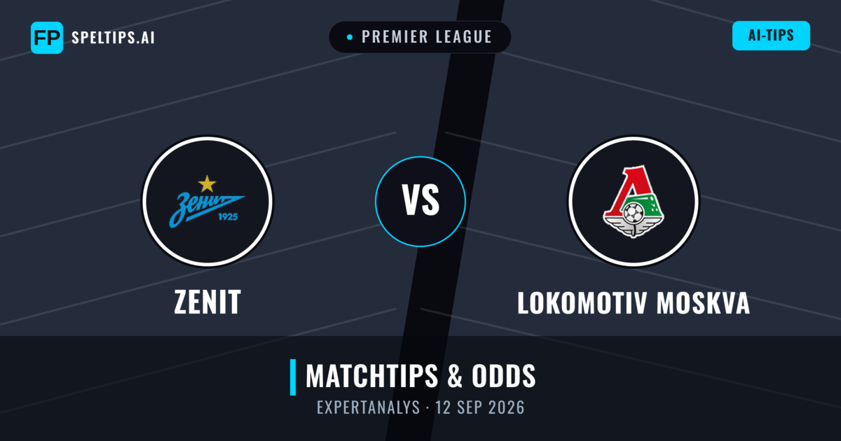 Zenit vs Lokomotiv Moskva — matchtips och förhandstitt