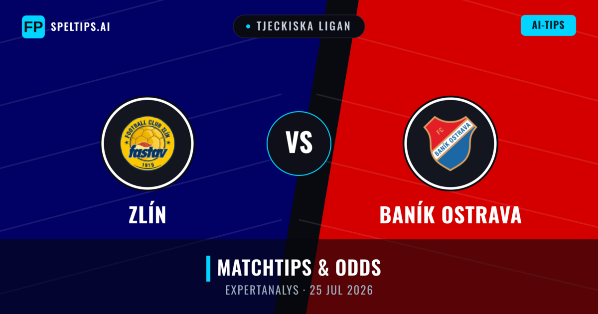 Zlín vs Baník Ostrava — matchtips och förhandstitt