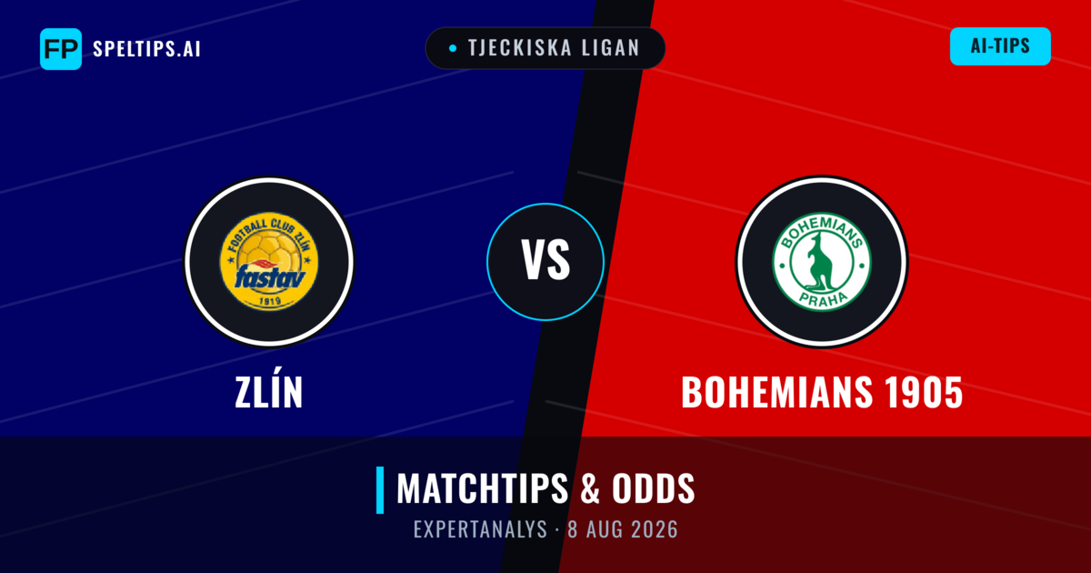 Zlín vs Bohemians 1905 — matchtips och förhandstitt