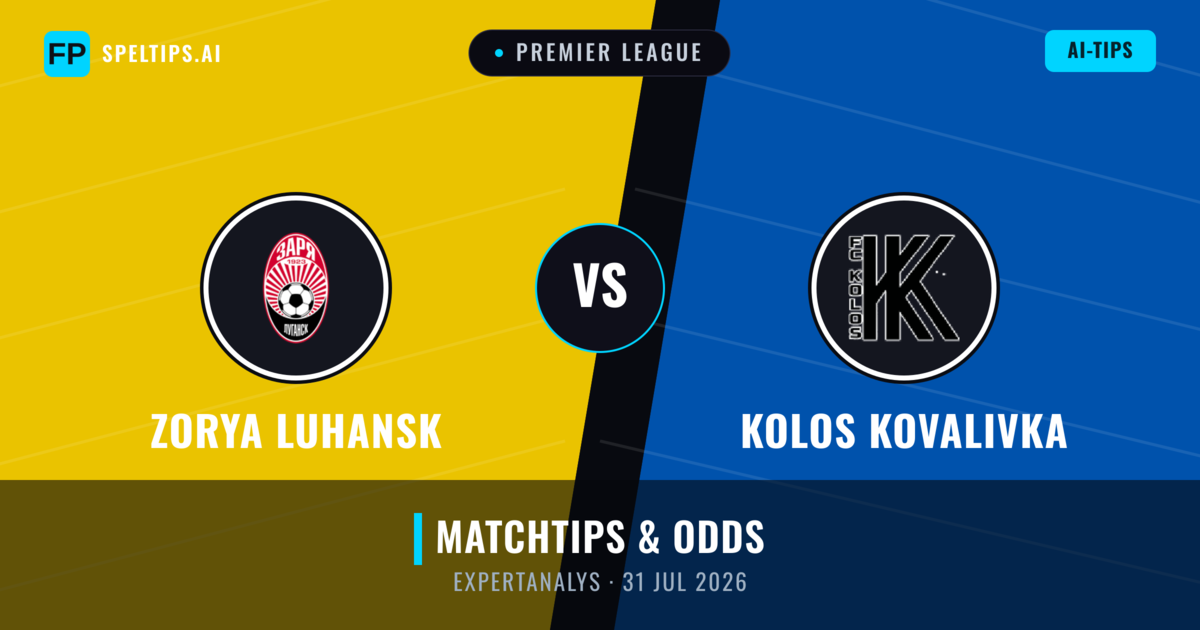 Zorya Luhansk vs Kolos Kovalivka — matchtips och förhandstitt