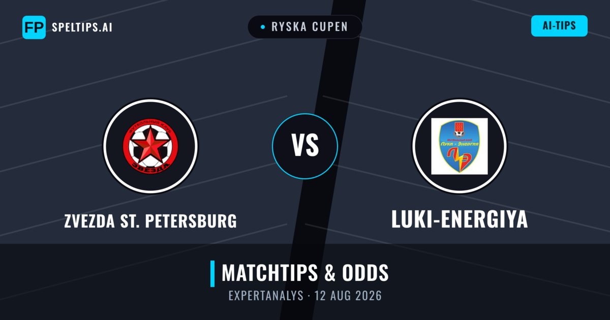 Zvezda St. Petersburg vs Luki-Energiya — matchtips och förhandstitt