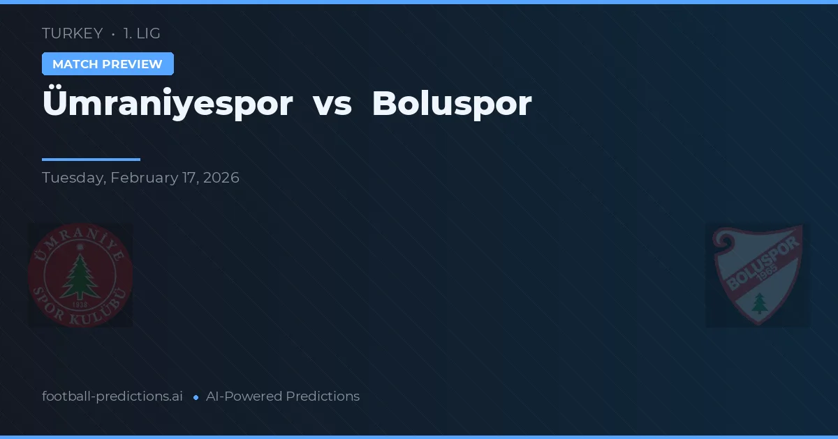 Ümraniyespor vs Boluspor — matchtips och förhandstitt