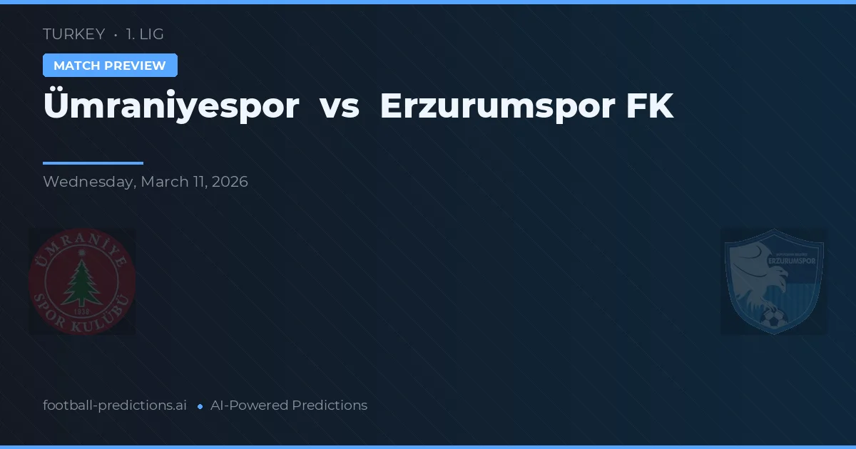 Ümraniyespor vs Erzurumspor FK — matchtips och förhandstitt