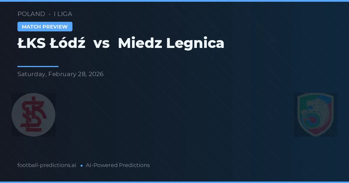 ŁKS Łódź vs Miedź Legnica — matchtips och förhandstitt