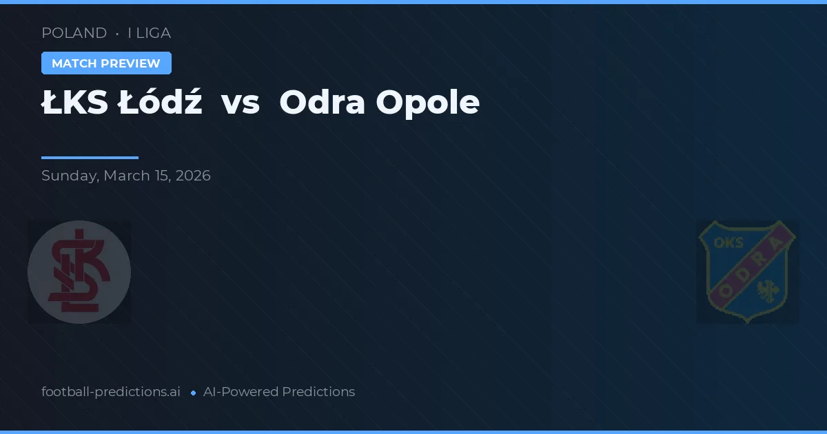 ŁKS Łódź vs Odra Opole — matchtips och förhandstitt