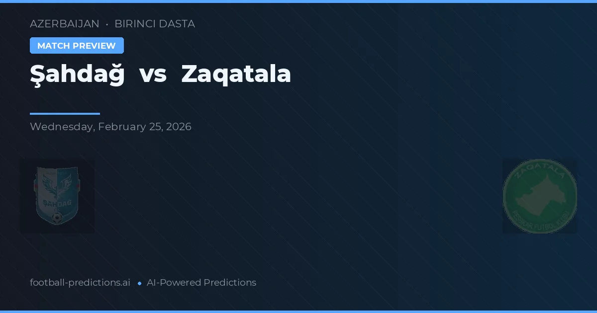 Şahdağ vs Zaqatala — matchtips och förhandstitt