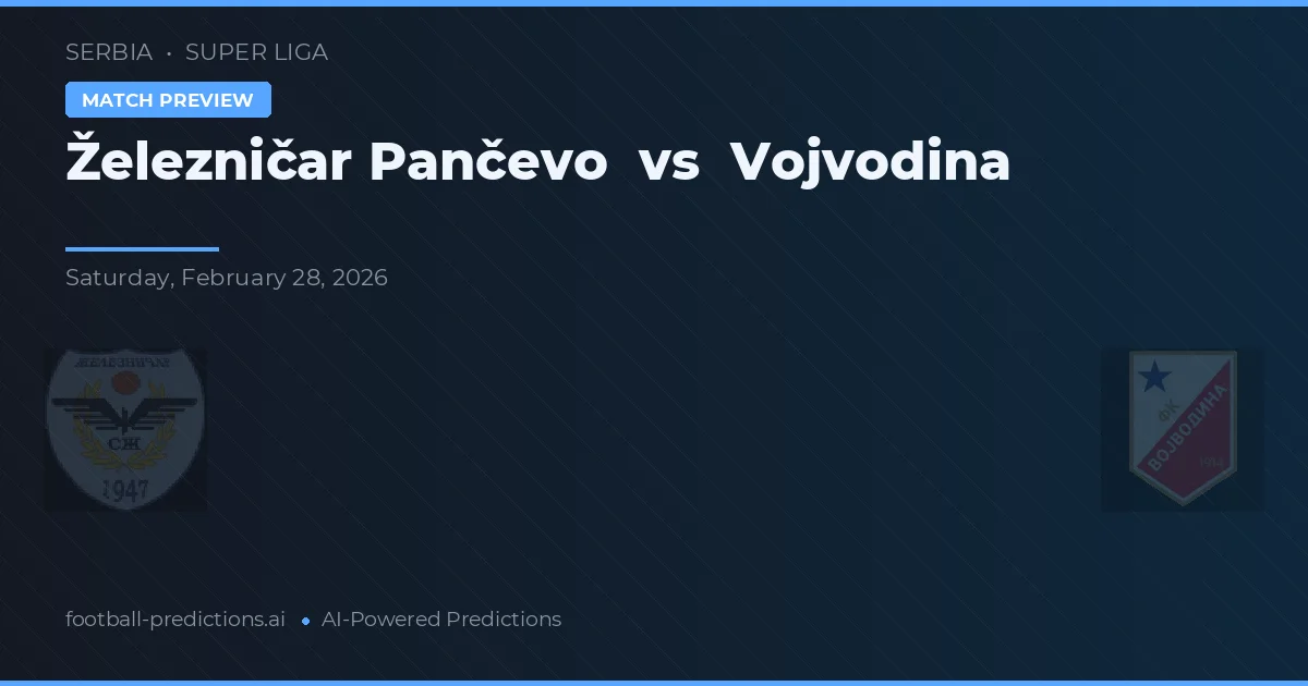 Železničar Pančevo vs Vojvodina — matchtips och förhandstitt