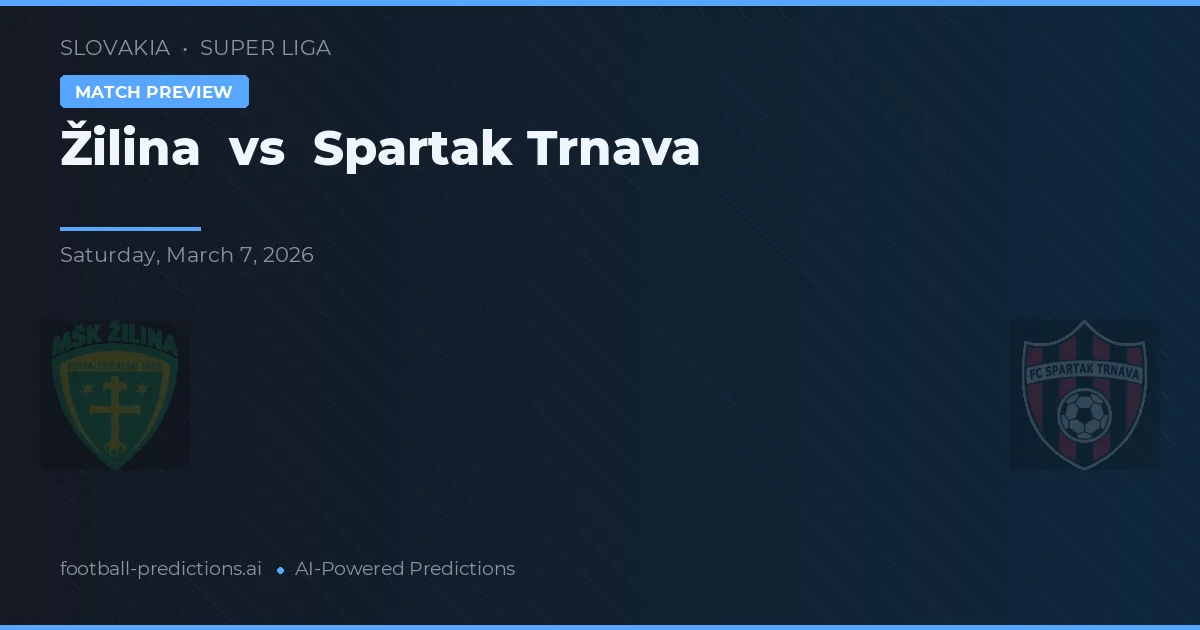 Žilina vs Spartak Trnava — matchtips och förhandstitt