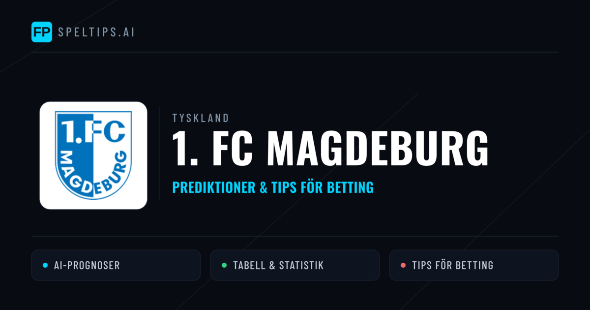 1. FC Magdeburg Prognoser & Statistik