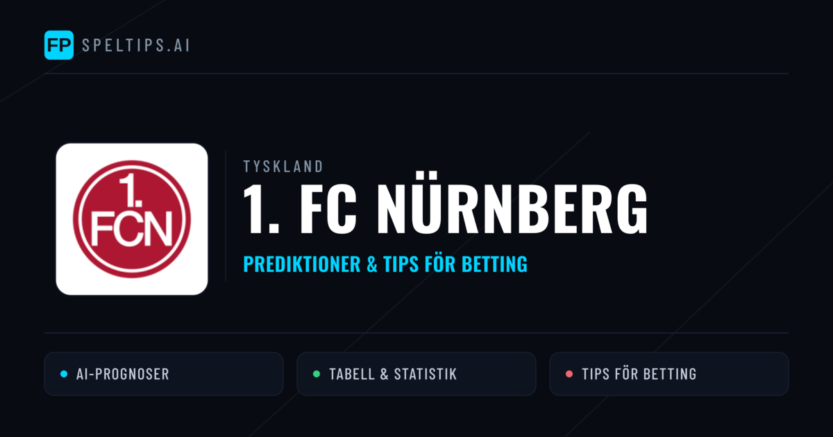 1. FC Nürnberg Prognoser & Statistik