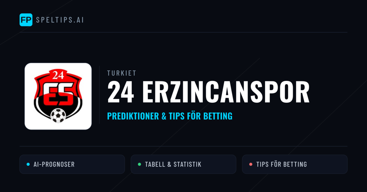 24 Erzincanspor Prognoser & Statistik