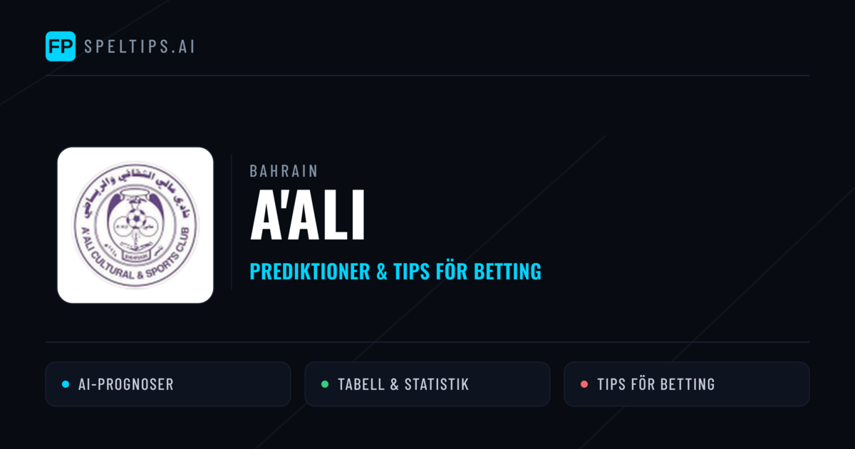 A'Ali Prognoser & Statistik