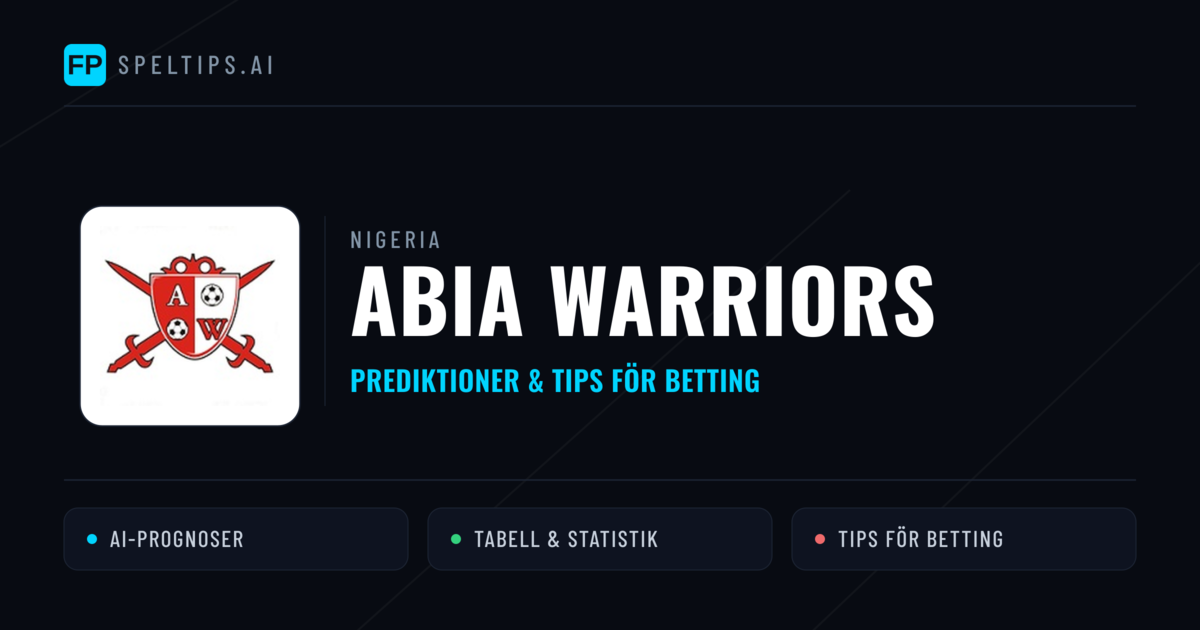 Abia Warriors Prognoser & Statistik