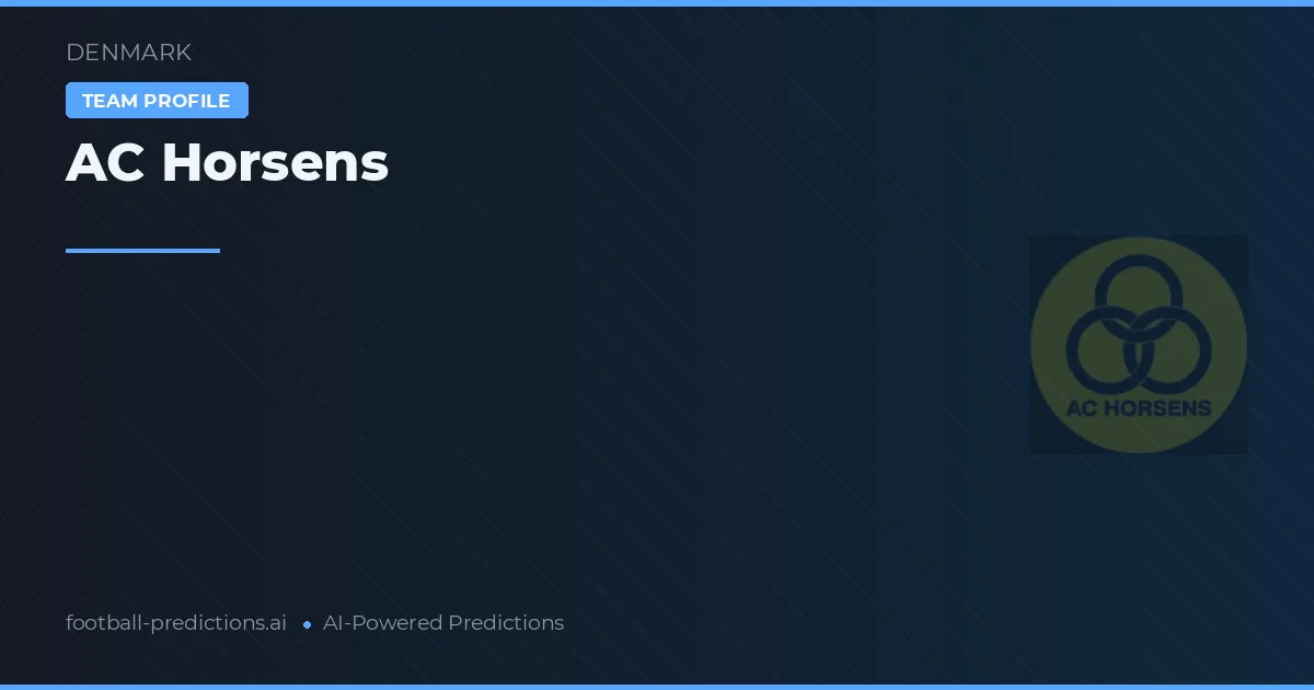 Horsens Prognoser & Statistik