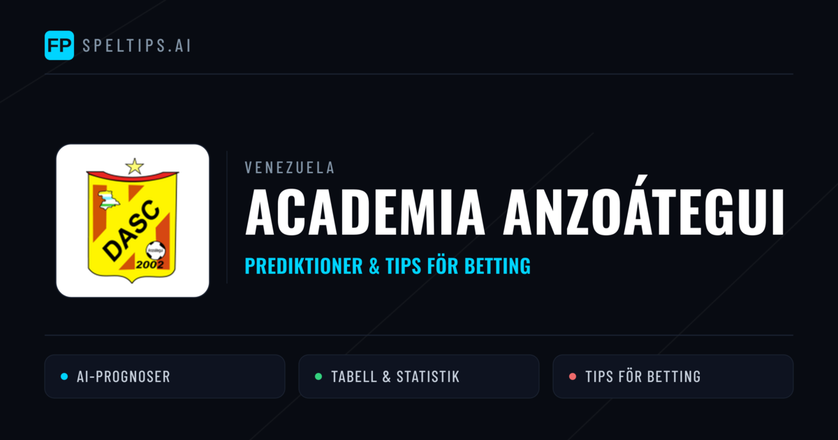 Academia Anzoátegui Prognoser & Statistik