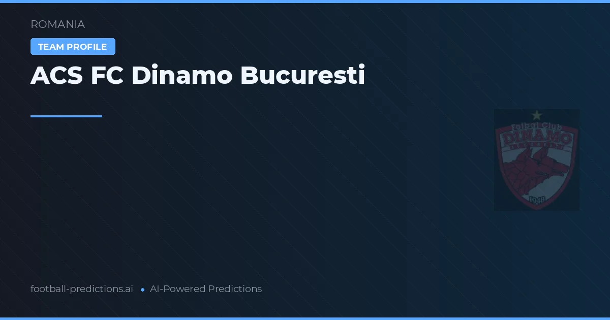 ACS FC Dinamo Bukarest Prognoser & Statistik