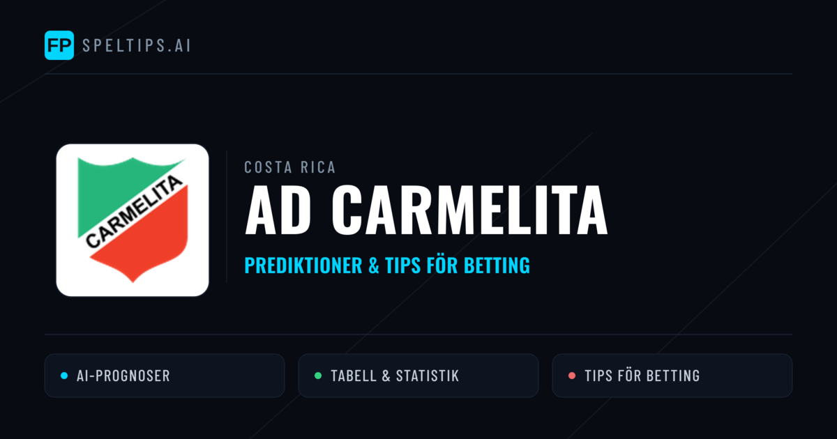 AD Carmelita Prognoser & Statistik