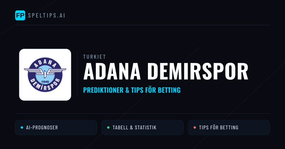 Adana Demirspor Prognoser & Statistik