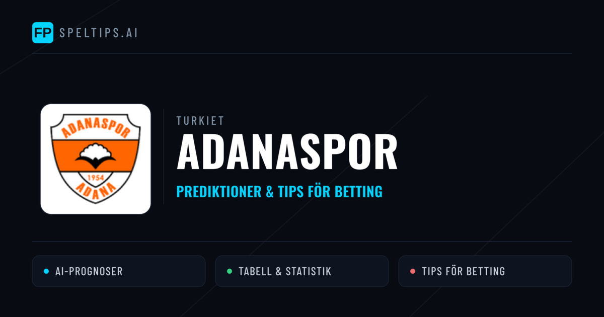 Adanaspor Prognoser & Statistik