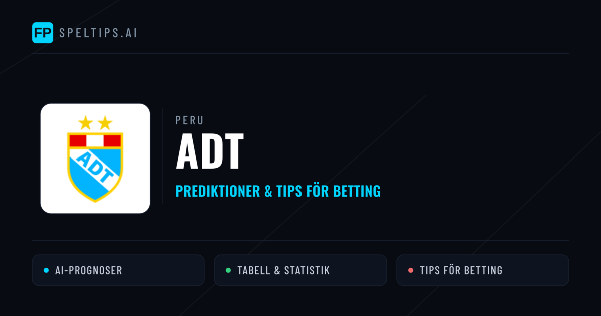 ADT Prognoser & Statistik