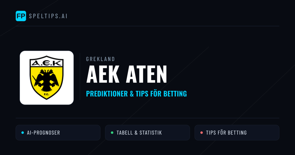 AEK Aten Prognoser & Statistik
