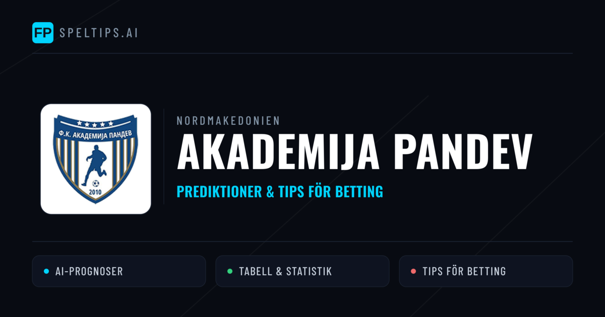 Akademija Pandev Prognoser & Statistik