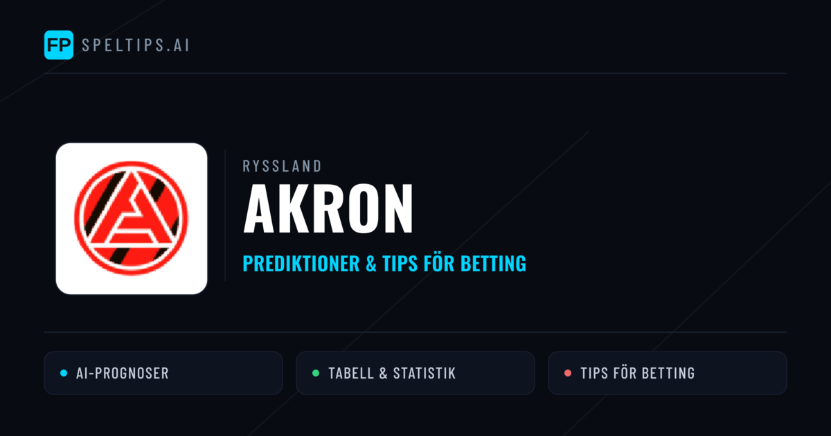 Akron Prognoser & Statistik