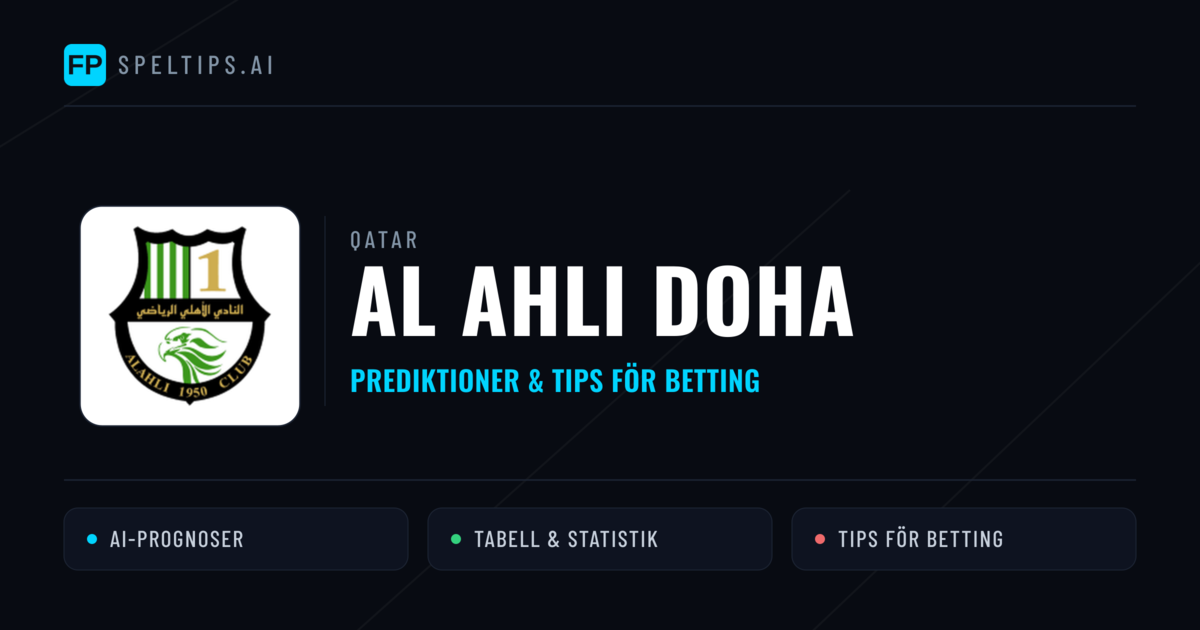 Al Ahli Doha Prognoser & Statistik