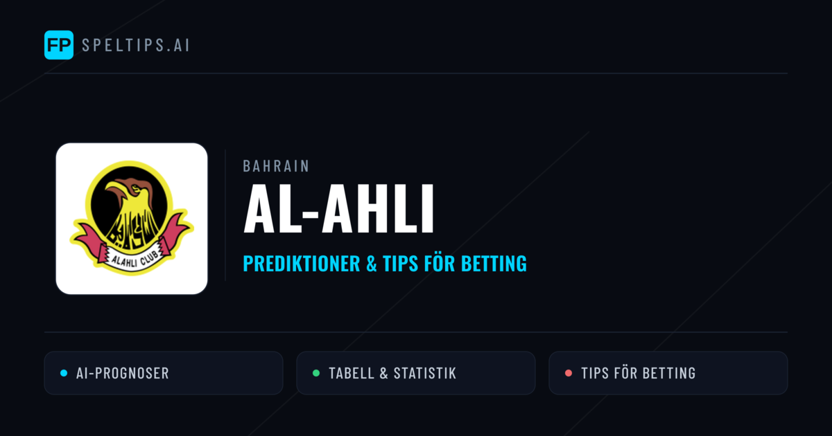 Al-Ahli Prognoser & Statistik