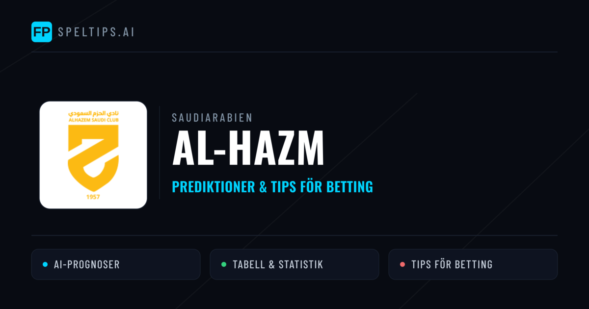 Al-Hazm Prognoser & Statistik