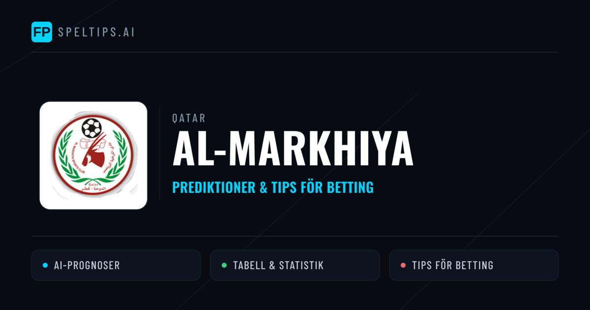 Al-Markhiya Prognoser & Statistik