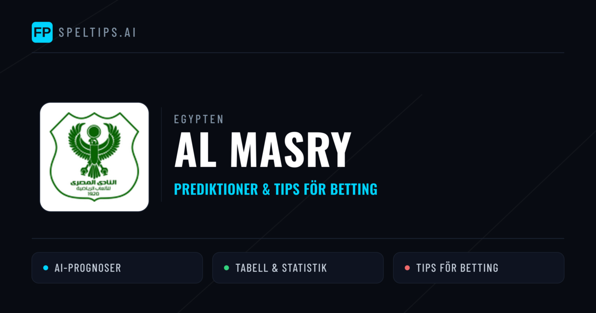 Al Masry Prognoser & Statistik