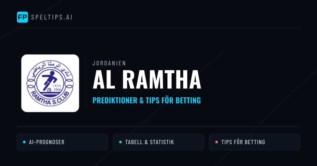 Al Ramtha Prognoser & Statistik