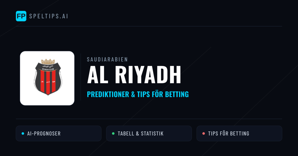Al Riyadh Prognoser & Statistik