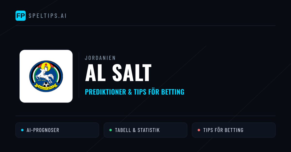 Al Salt Prognoser & Statistik