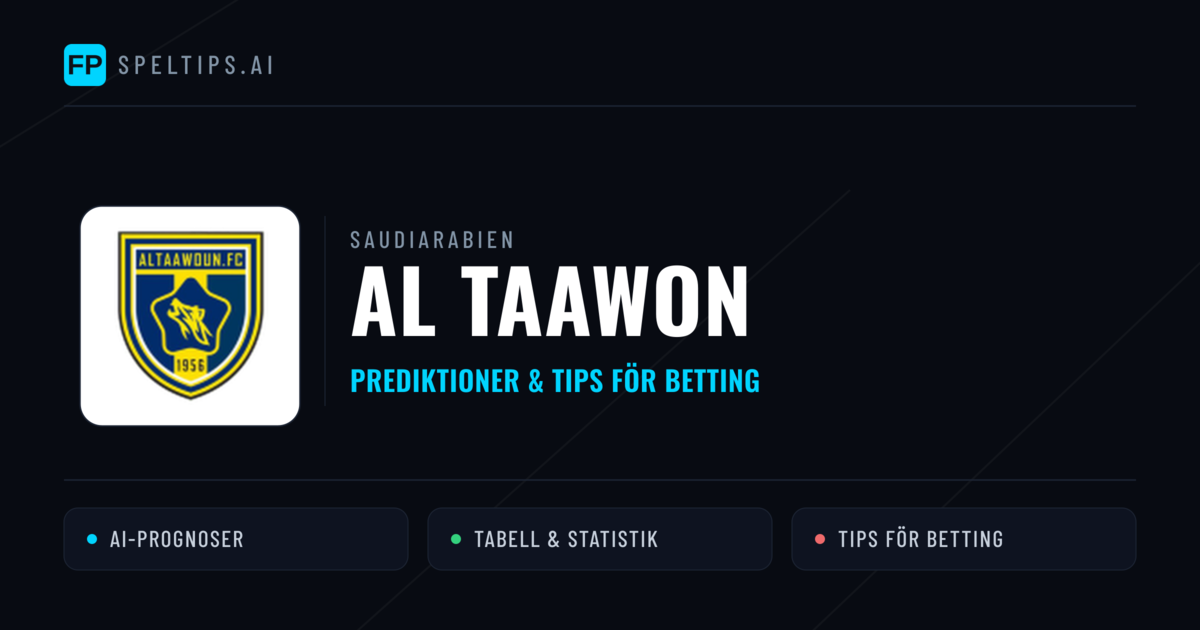 Al Taawon Prognoser & Statistik