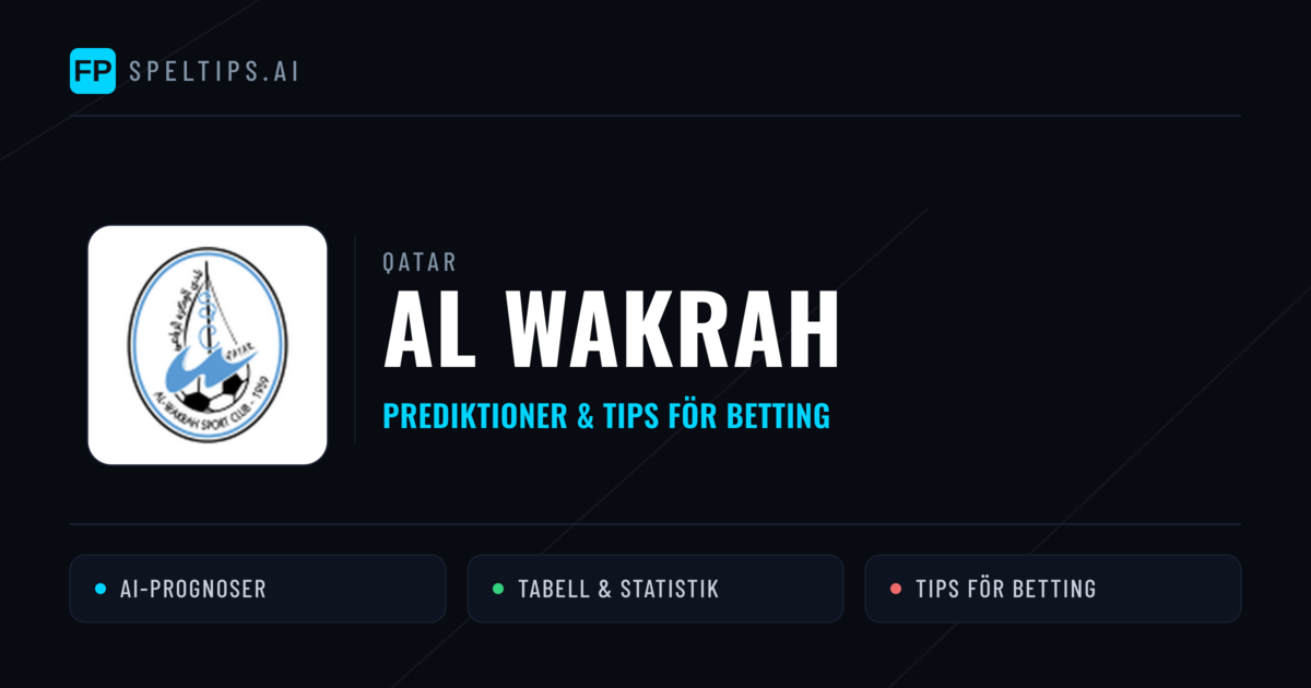 Al Wakrah Prognoser & Statistik