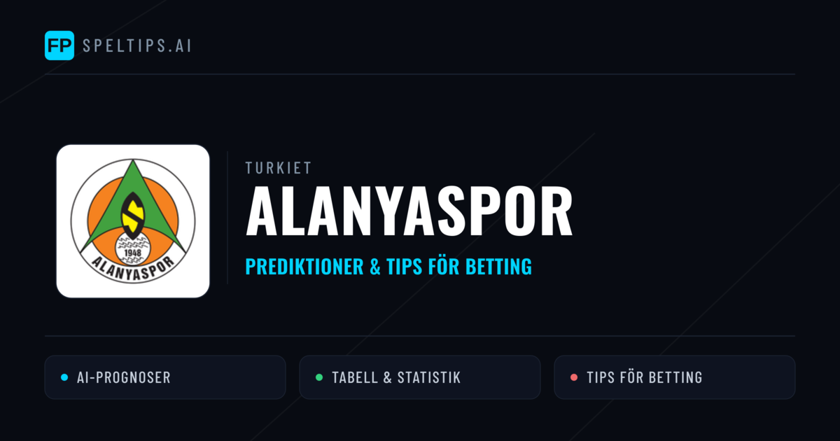 Alanyaspor Prognoser & Statistik
